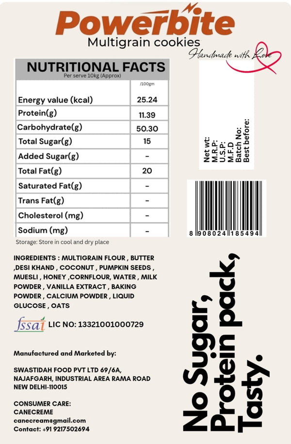 Powerbite Multigrain cookies